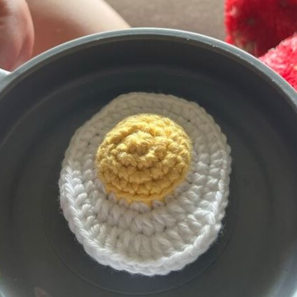 Egg Sunny Side Up Crochet Handmade